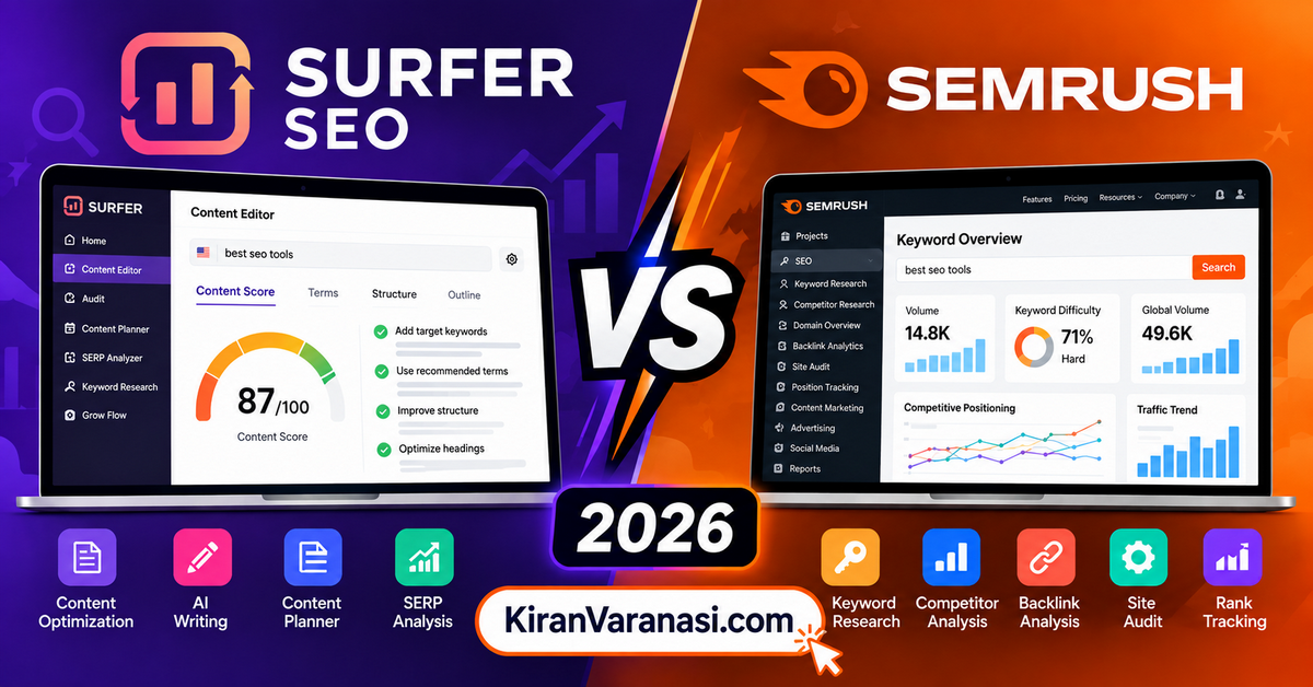 Surfer SEO vs Semrush (2026): Which Tool Actually Delivers Better Results?